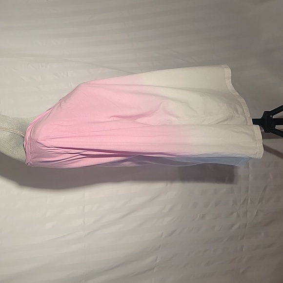 Candance Cameron Bure Long Sleeved Pink & White Tye Dye Cotton Shirt, Size: 1X - Picture 5 of 8